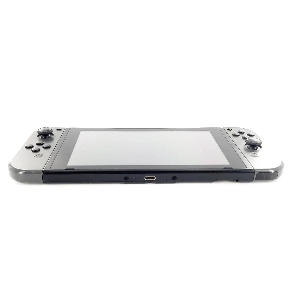 Nintendo Switch Console w/ Gray Joy-cons & 64GB Card No Charger Tested **READ**
